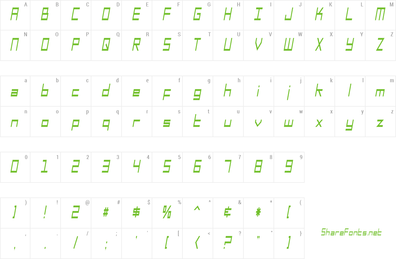 Font SF Square Head Condensed preview